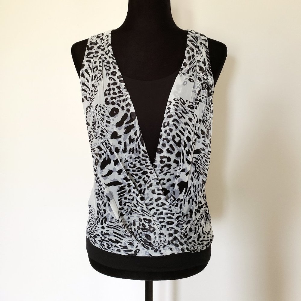 xs || express || LEOPARD PRINT CRISS CROSS CAMI